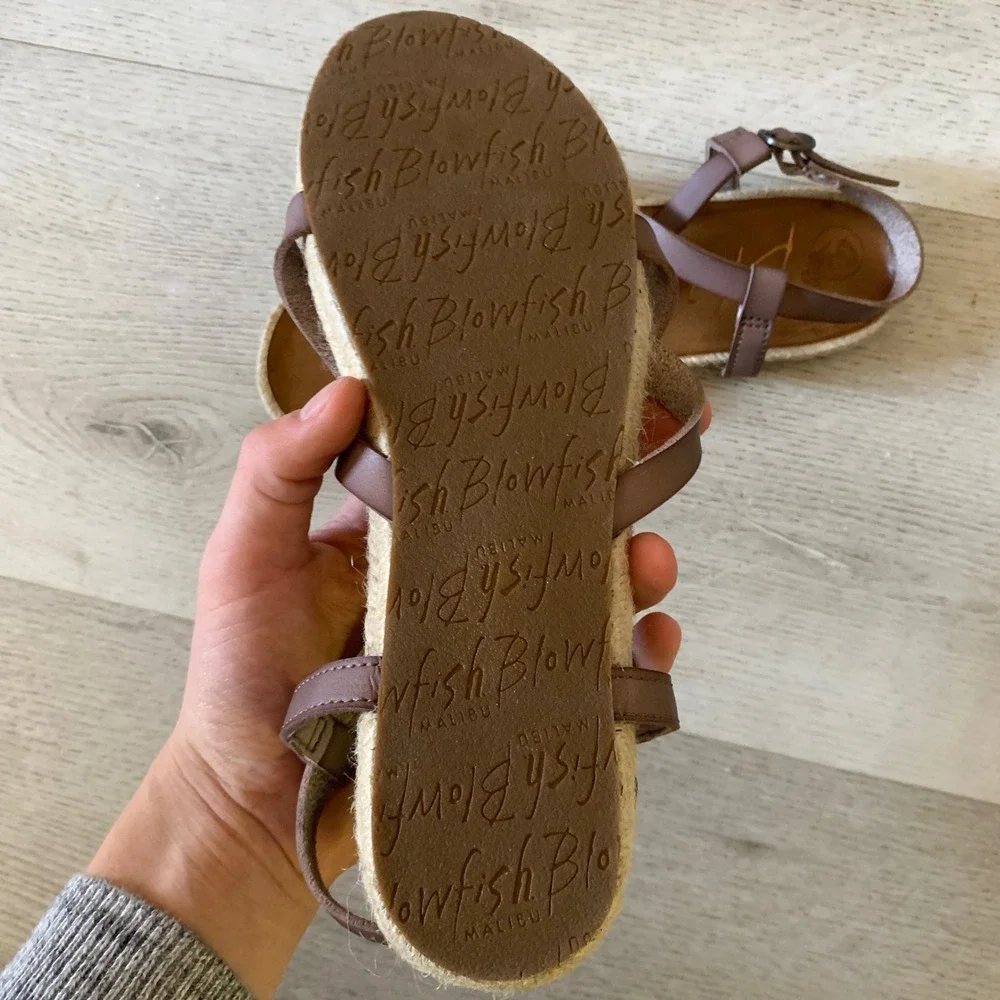 Blowfish Malibu Womens Faux Leather Cork‎ 8.5 Sandls stylish beach summer spring
